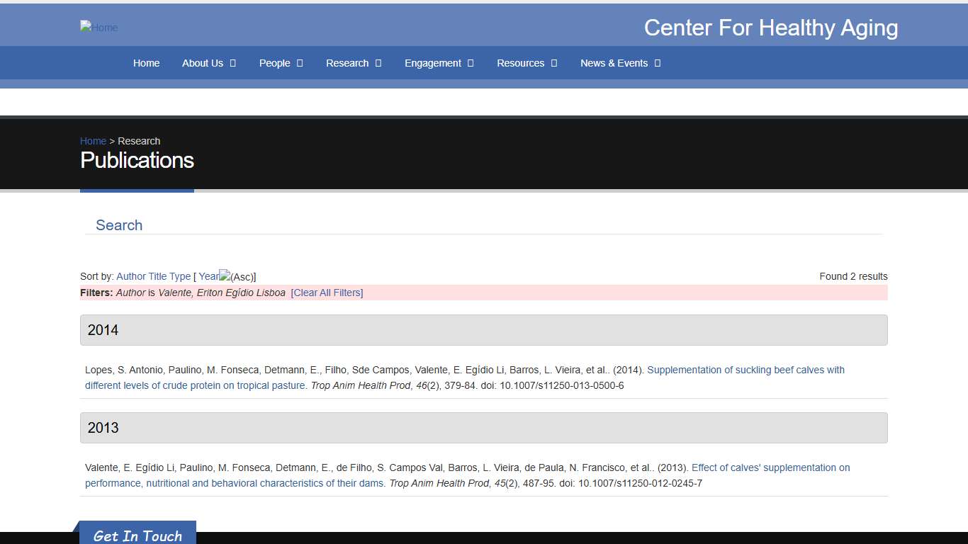 Publications Page 7 Center For Healthy Aging